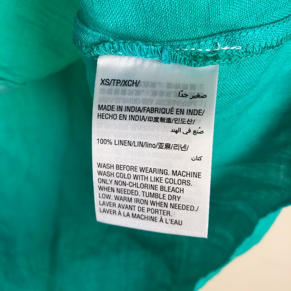 Charter Club Linen Sleeveless Button Up Shirt XS - Picture 5 of 5